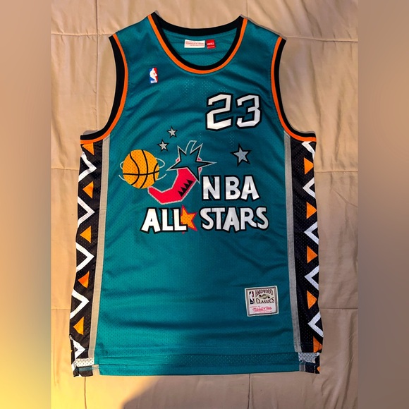 Michael Jordan Throwback NBA Basketball Jersey 1996 NBA All Star Game Men’s XL - Picture 2 of 14